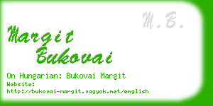 margit bukovai business card